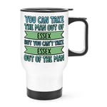 Personalised You Can Take The Man Out Of Travel Mug Cup Handle Birthday