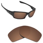 Hawkry Polarized Replacement Lenses for-Oakley Fives Squared Sunglass Brown