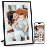 AEEZO Cadre Photo Numérique WiFi 10,1 Pouces, 32 GB Écran Tactile IPS 1280 x 800 Cadre Photo Éélectronique,Rotation Automatique, Partagez des Photos Instantanément de n'importe