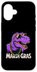 Coque pour iPhone 16 Mardi Grawr Costume de dinosaure T-Rex pour enfant