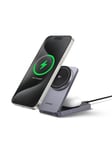 UGREEN Qi2 15w 2-In-1 Wireless Charger Magsafe Fast Charging Station Grey