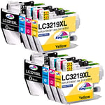 KINGWAY LC3219XL Ink Cartridges for Brother LC3217 LC3219XL Ink Cartridges Multipack for Brother MFC-J5330DW MFC-J5730DW MFC-J5930DW MFC-J6530DW MFC-J6930DW MFC-J6935DW MFC-J5335DW Printer, 8 Pack