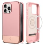 Spigen Coque Magnétique pour iPhone 15 Pro Max [Iconique] Style Armor MagFit - Rose Or