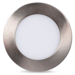 Spot led encastrable extra-plat 6W - cct - Coupe ø 110mm - 3 - Argent