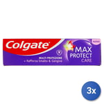 3x Colgate Dentifrice 75 Ml. Max Protect Soin