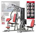 Sportstech HGX100/HGX200/HGX300 - Appareil de Musculation Premium Complet, Station de Musculation avec Stepper ou Presse à Jambes, Banc de Musculation, Home Gym, Matériau EVA, Entraînements Variés