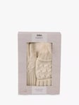 totes Cable Knit Hat and Glove Set, Oat