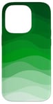 Coque pour iPhone 14 Pro Simple dégradé vert vague