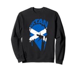 Spartan warrior Scottish flag. Design Scotland Vintage Sweatshirt