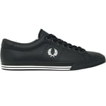 Fred Perry Mens B9200 184 Black Trainers Leather - Size UK 3