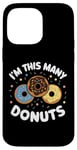 iPhone 14 Pro Max 3 Year Old Cute Donut 3rd Birthday I'm This Many Donuts Case