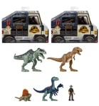 X2 Jurassic World Dominion Mini Figures Themed Pack of 5 Dinosaur Toys Mattel