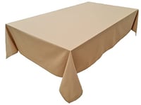 Nappe de Table de qualité supérieure - 100 % Coton - Collection Concept - Couleur et Taille au Choix (Nappe Ronde - Ø 100 cm, Camel)