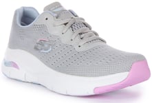 Skechers Arch Fit Infinity Comfort Mesh Womens Trainer Grey UK 3 - 8