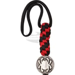 Helmi Spyderco Pewter Flat Bead w/Lanyard Black/Red CBEAD5LY