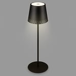 BRILONER - Lampe de table LED rechargeable 2 en 1, gradation progressive, tactile, lumière mobile, lampe de table LED d'extérieur, lampe de table LED sans fil, noir