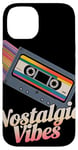 Coque pour iPhone 14 Vibes Nostalgique Cassette Rétro Musique