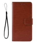 SPAK OPPO Realme GT 5G Case,Premium Leather Wallet Flip Cover for OPPO Realme GT 5G (Brown)