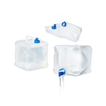 Relaxdays Jerrycan pliable carré lot de 4 pour camping, vacances jerricane alimentaire bidon à eau 10 L sans BPA