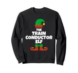 I'm The Train Conductor Elf Family Pajama Christmas Funny Sweatshirt