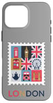 iPhone 16 Pro Max London Stamp with Iconic Landmarks - London Souvenir Case