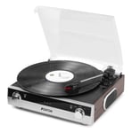 Fenton Bluetooth Record Player with Vinyl MP3 Converter Turntable Built-in Speakers USB 3-Speed LP Silver RP102A