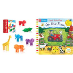 SMARTMAX - My First Safari Animals, Magnetic Discovery Play Set, 18 pieces, 1-5 Years & On the Farm: A Push, Pull, Slide Book (Campbell Axel Scheffler, 8)