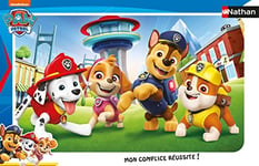 Nathan - Puzzle enfants - Cadre 15 pièces - Les chiots de la Pat’Patrouille - Fille ou garçon dès 3 ans - Puzzle de qualité supérieure - Carton épais et résistant - Action & Aventure - 86184