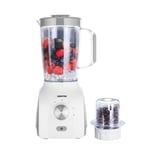 600W 2 in 1 Food Jug Blender 1.5L Jar & 0.3L Mini Coffee Spice Mill Ice Crushing