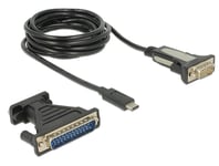 DELOCK – Adapter USB Type-C™ > 1 x Serial DB9 RS-232 + Adapter DB25 (62904)