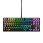 CHERRY XTRFY K4V2 TKL, Clavier De Jeu Filaire sans Pavé Numérique, Disposition Française (AZERTY), Éclairage RGB, Commutateurs Mécaniques MX2A Red, Noir