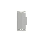 Konstsmide Handmade Outdoor Wall Light Mains Powered/Pollux Single Up Down Modern Lantern/2x7 Watt Max GU10 Lamp/Clear Acrylic Glass Lens/Aluminium/IP44/White Outside Light