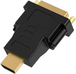 Adaptateur HDTV Male vers DVI-I 24+5 Femelle Noir DVI-D 24+1 Pin Dual Link DL Numérique Convertisseur Digital pour PC.[V571]