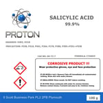 100g SALICYLIC ACID 99.9% Pure powder *skin cream, soap making, peels FREE P&P