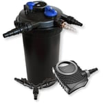 SunSun Kit complet: CPF-15000 Filtre de bassin à pression jusqu'à 30000 l avec 18 Watt uv-c lampe uv, NEO10000 SuperECO pompe de filtration 10000l/h