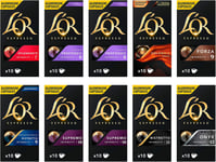 L'OR Espresso Variety Pack Nespresso Compatible Coffee Pods Pack of 10, Total