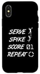 Coque pour iPhone X/XS Service Spike Score Repeat - Volleyball