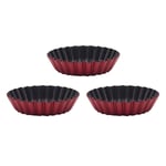 3 PCS Small Tart Tins Round Muffin Cup Tart Dish Tart Tin Egg Tart Pan