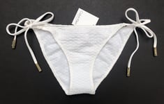 CALVIN KLEIN Luxe Solid Texture Bottoms 10 Solid White - RRP £54 - BNWT