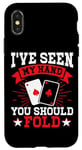 Coque pour iPhone X/XS Jeu de cartes de poker Jetons de jeu Bluff