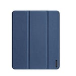 Dux Ducis Domo Series Étui en Cuir synthétique avec Support à Trois Volets avec Porte-Crayon pour Apple iPad Pro 11-2024, Bleu