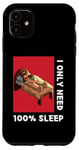 Coque pour iPhone 11 Anime japonais I Only Need Sleep mignon paresseux endormi