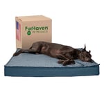 FurHaven Lit pour Chien de Grande Taille en Gel rafraîchissant résistant à l'eau avec Dessus Amovible et Housse Lavable, pour Chiens jusqu'à 56,7 kg – Matelas Convertible intérieur/extérieur – Bleu