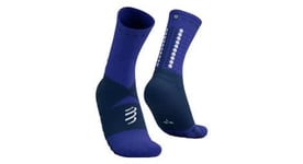 Chaussettes compressport ultra trail socks v2 0 hight bleu