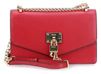 DKNY LG Shoulder Bag, Sac à bandoulière Femme, Rouge Brillant/doré Elissa Grande, Taille Unique