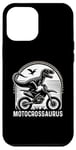 Coque pour iPhone 12 Pro Max Motocrossaurus Motocross Dirt Bike Rider Moto Biker