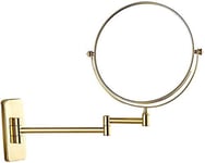 HGXC Miroir de courtoisie Pliant Miroir de Maquillage en cuivre Salle de Bain européenne Miroir télescopique Double Face 6/8 Pouces