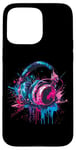 iPhone 15 Pro Max Headphones Music DJ Splash Music Lover Music Headphones EDM Case