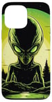 Coque pour iPhone 13 Pro Max Tête d'extraterrestre verte mignonne visage OVNI || Alien