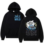 Kvinnors Casual Pullover Långärmad Tröjor JUICE WRLD Tryck Hoodie Sweatshirt Black M